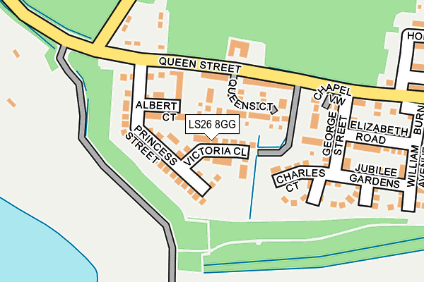 LS26 8GG map - OS OpenMap – Local (Ordnance Survey)
