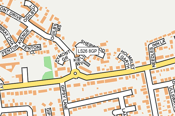 LS26 8GP map - OS OpenMap – Local (Ordnance Survey)