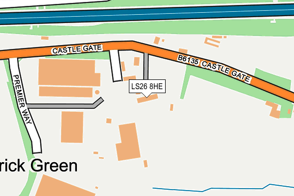 LS26 8HE map - OS OpenMap – Local (Ordnance Survey)