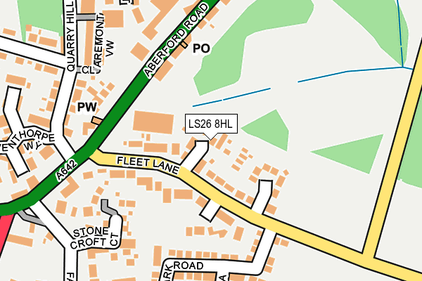 LS26 8HL map - OS OpenMap – Local (Ordnance Survey)