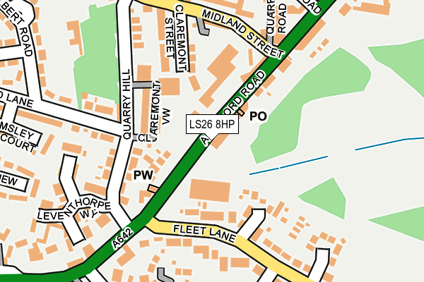 LS26 8HP map - OS OpenMap – Local (Ordnance Survey)