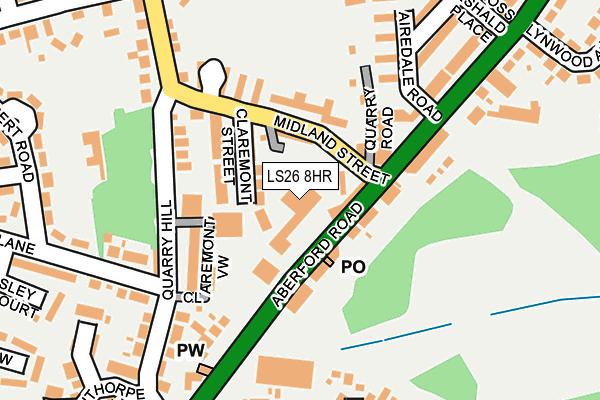 LS26 8HR map - OS OpenMap – Local (Ordnance Survey)