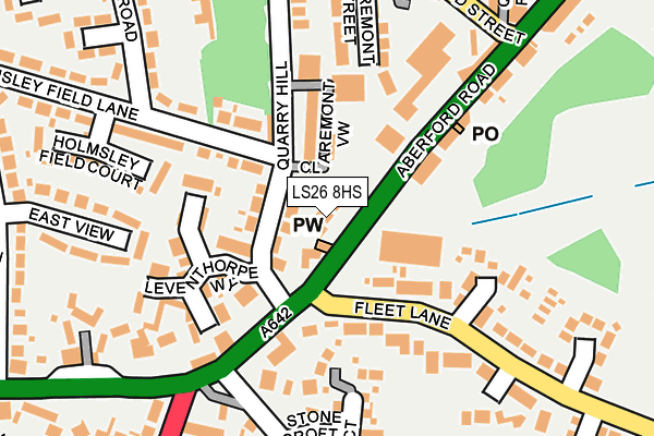 LS26 8HS map - OS OpenMap – Local (Ordnance Survey)