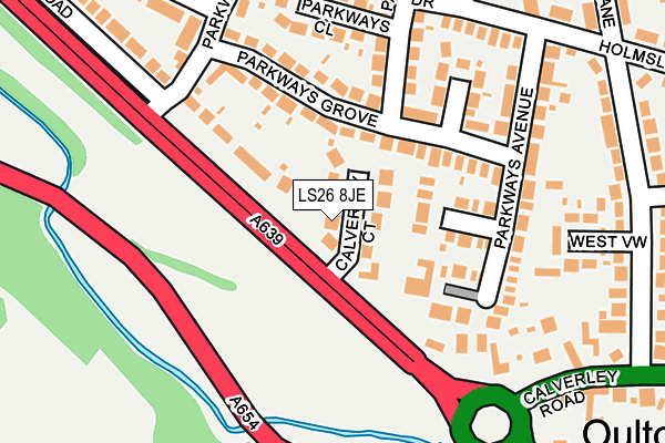 LS26 8JE map - OS OpenMap – Local (Ordnance Survey)