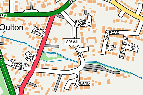 LS26 8JL map - OS OpenMap – Local (Ordnance Survey)