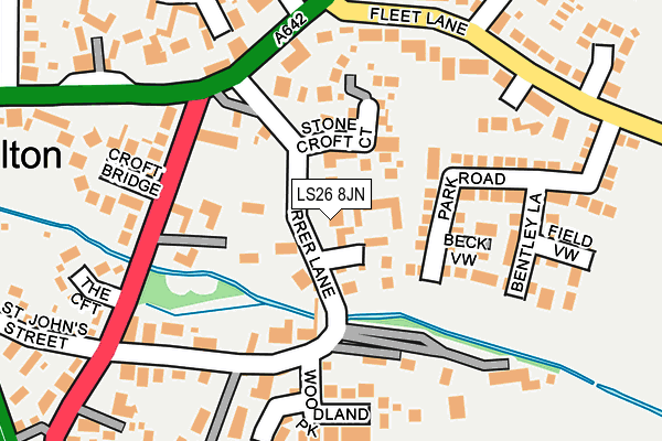 LS26 8JN map - OS OpenMap – Local (Ordnance Survey)