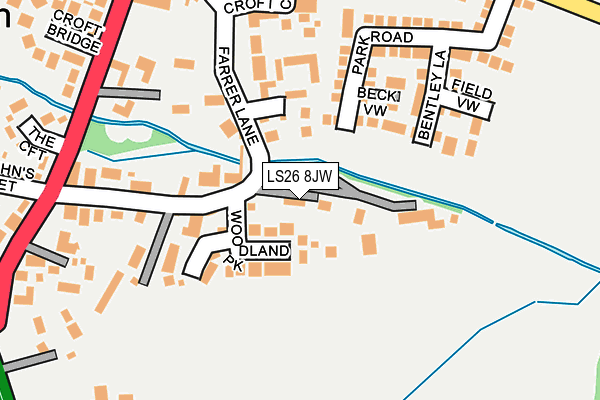 LS26 8JW map - OS OpenMap – Local (Ordnance Survey)