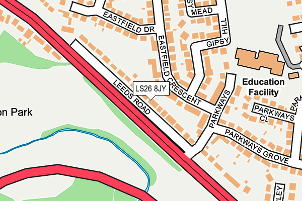 LS26 8JY map - OS OpenMap – Local (Ordnance Survey)