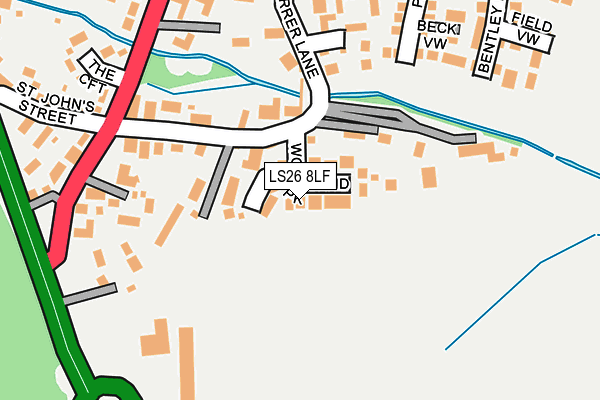 LS26 8LF map - OS OpenMap – Local (Ordnance Survey)