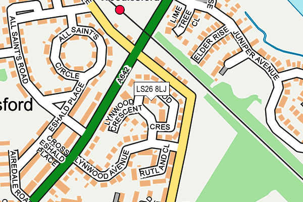 LS26 8LJ map - OS OpenMap – Local (Ordnance Survey)
