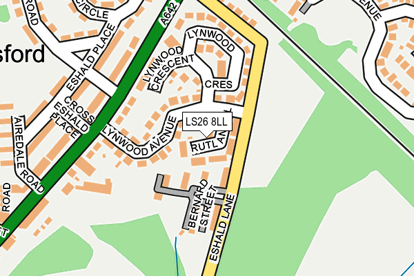 LS26 8LL map - OS OpenMap – Local (Ordnance Survey)