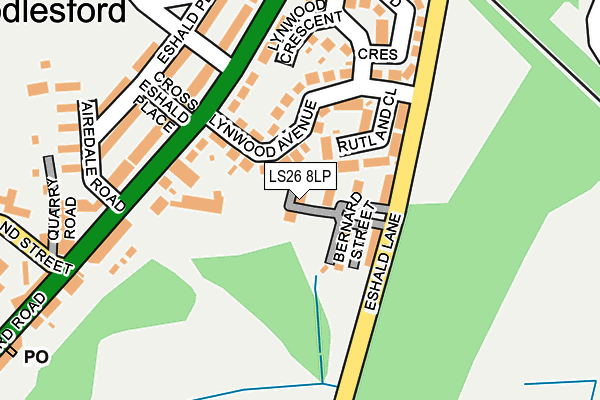 LS26 8LP map - OS OpenMap – Local (Ordnance Survey)