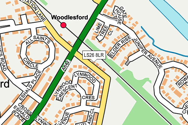 LS26 8LR map - OS OpenMap – Local (Ordnance Survey)