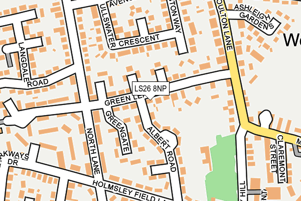 LS26 8NP map - OS OpenMap – Local (Ordnance Survey)