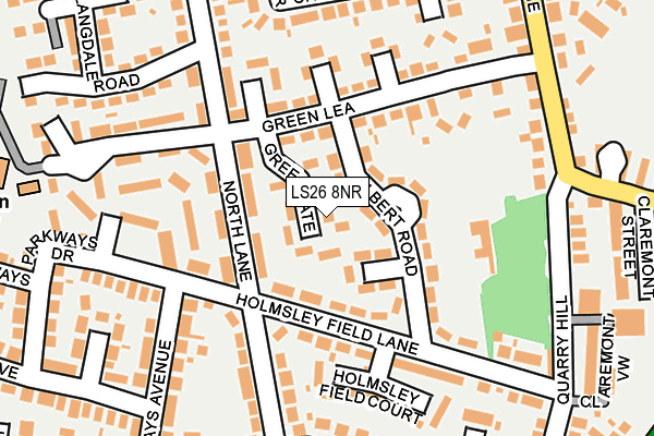 LS26 8NR map - OS OpenMap – Local (Ordnance Survey)