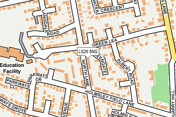 LS26 8NS map - OS OpenMap – Local (Ordnance Survey)