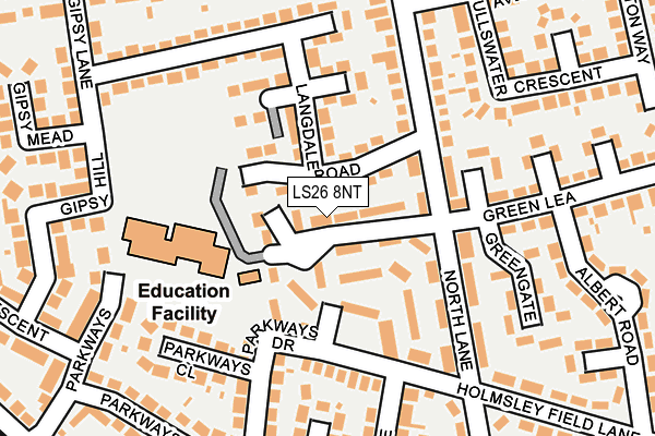 LS26 8NT map - OS OpenMap – Local (Ordnance Survey)