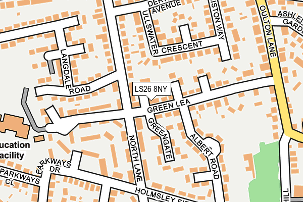 LS26 8NY map - OS OpenMap – Local (Ordnance Survey)