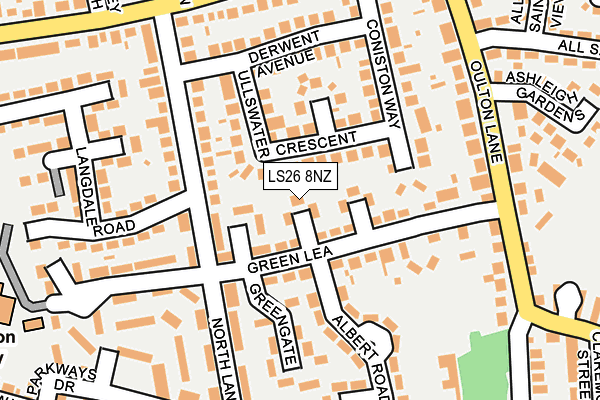 LS26 8NZ map - OS OpenMap – Local (Ordnance Survey)