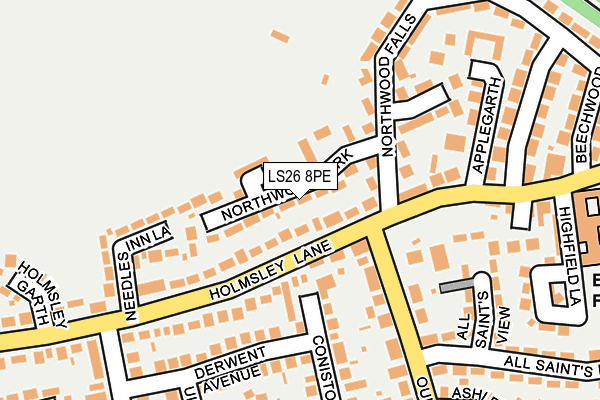 LS26 8PE map - OS OpenMap – Local (Ordnance Survey)