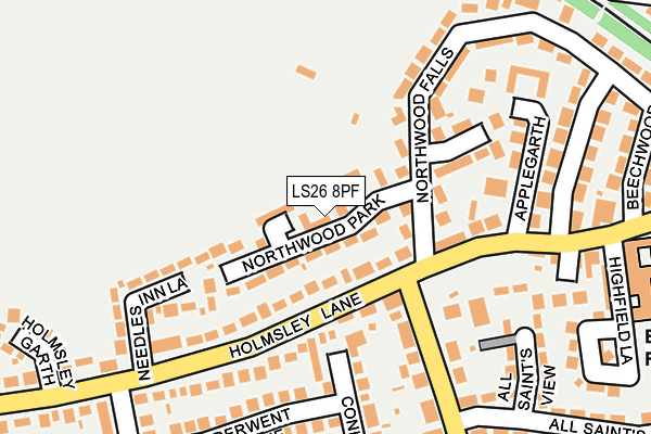 LS26 8PF map - OS OpenMap – Local (Ordnance Survey)