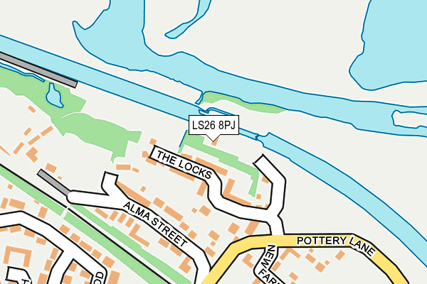 LS26 8PJ map - OS OpenMap – Local (Ordnance Survey)