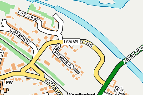 LS26 8PL map - OS OpenMap – Local (Ordnance Survey)