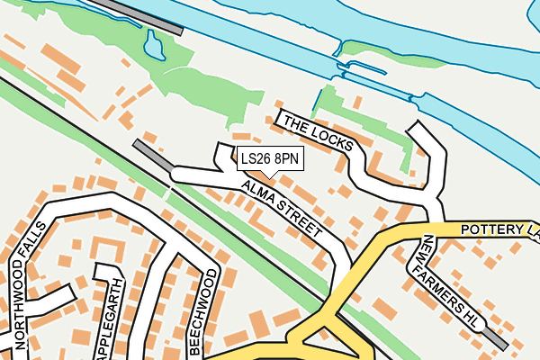 LS26 8PN map - OS OpenMap – Local (Ordnance Survey)