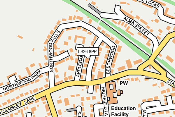 LS26 8PP map - OS OpenMap – Local (Ordnance Survey)
