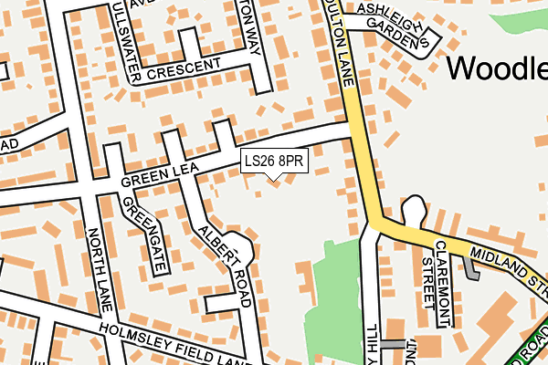 LS26 8PR map - OS OpenMap – Local (Ordnance Survey)