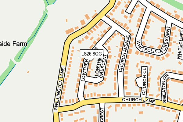 LS26 8QG map - OS OpenMap – Local (Ordnance Survey)