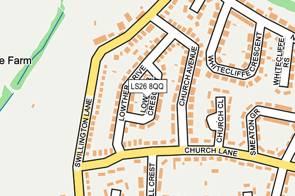 LS26 8QQ map - OS OpenMap – Local (Ordnance Survey)