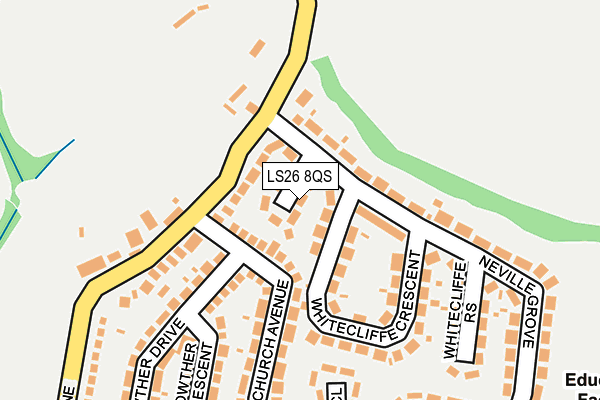 LS26 8QS map - OS OpenMap – Local (Ordnance Survey)