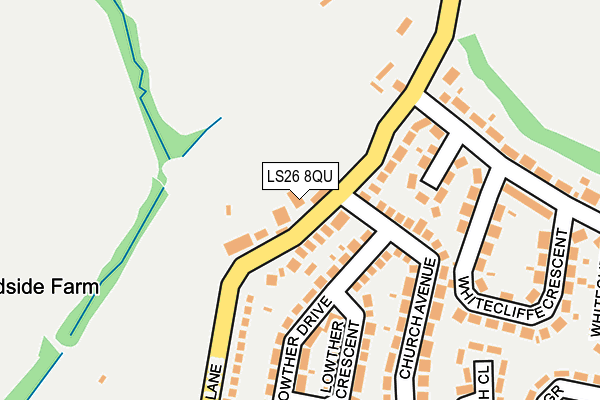 LS26 8QU map - OS OpenMap – Local (Ordnance Survey)