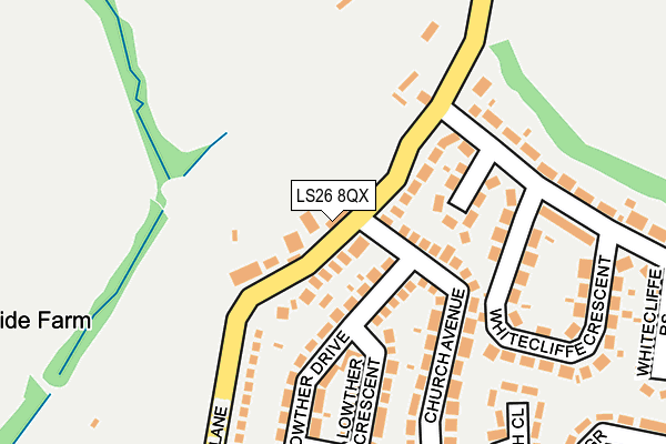 LS26 8QX map - OS OpenMap – Local (Ordnance Survey)