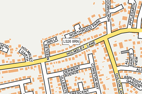 LS26 8RN map - OS OpenMap – Local (Ordnance Survey)