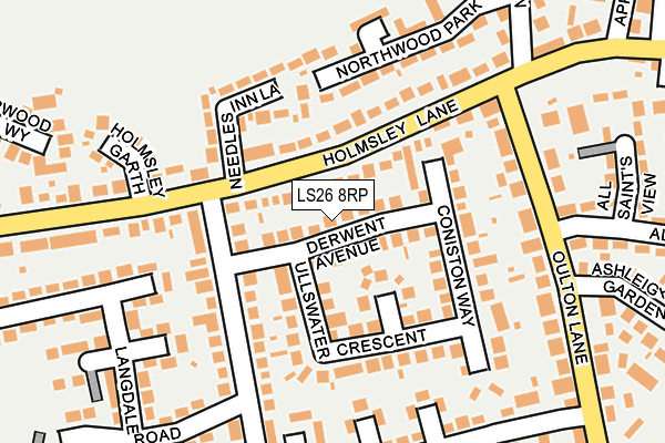 LS26 8RP map - OS OpenMap – Local (Ordnance Survey)