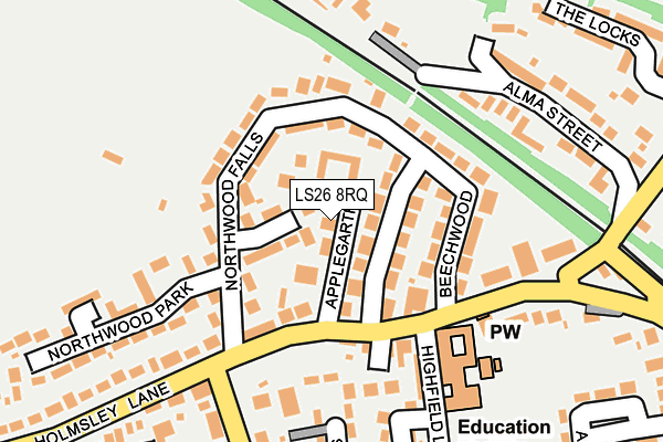 LS26 8RQ map - OS OpenMap – Local (Ordnance Survey)