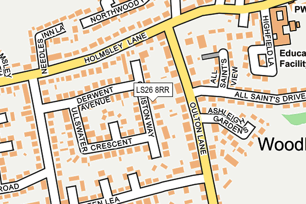 LS26 8RR map - OS OpenMap – Local (Ordnance Survey)