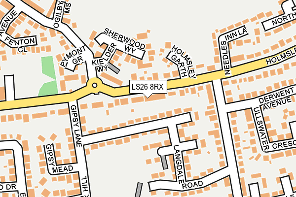 LS26 8RX map - OS OpenMap – Local (Ordnance Survey)
