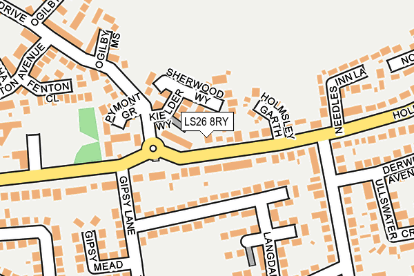 LS26 8RY map - OS OpenMap – Local (Ordnance Survey)