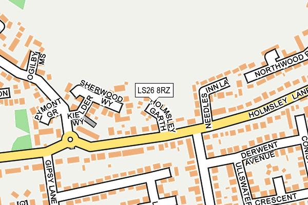 LS26 8RZ map - OS OpenMap – Local (Ordnance Survey)