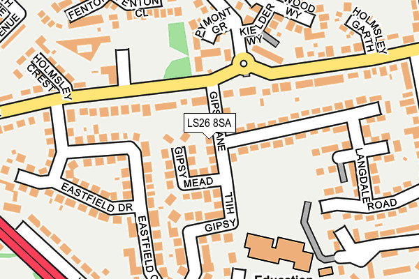 LS26 8SA map - OS OpenMap – Local (Ordnance Survey)