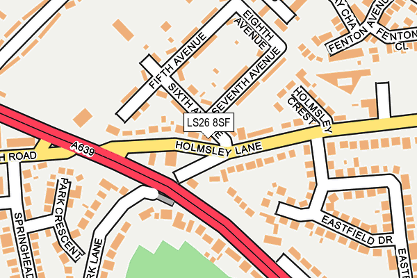 LS26 8SF map - OS OpenMap – Local (Ordnance Survey)