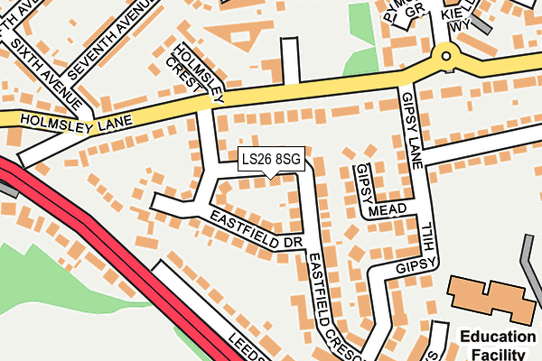 LS26 8SG map - OS OpenMap – Local (Ordnance Survey)