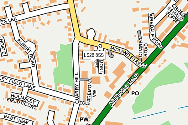 LS26 8SS map - OS OpenMap – Local (Ordnance Survey)