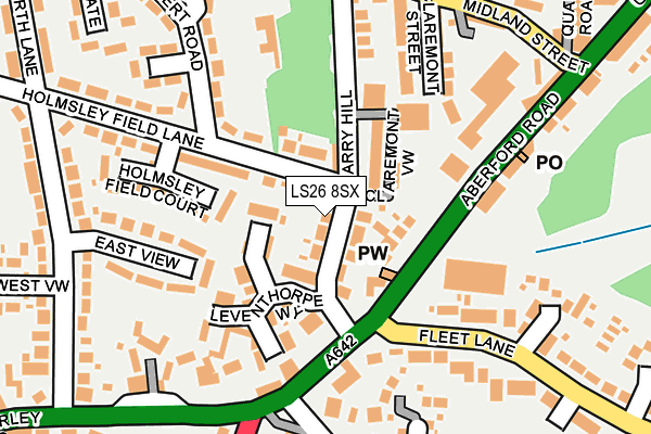 LS26 8SX map - OS OpenMap – Local (Ordnance Survey)