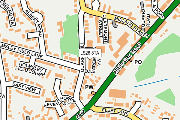 LS26 8TA map - OS OpenMap – Local (Ordnance Survey)