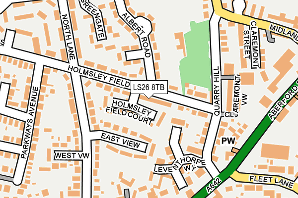 LS26 8TB map - OS OpenMap – Local (Ordnance Survey)