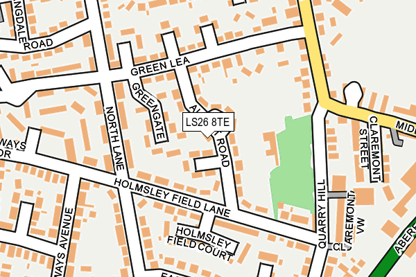 LS26 8TE map - OS OpenMap – Local (Ordnance Survey)